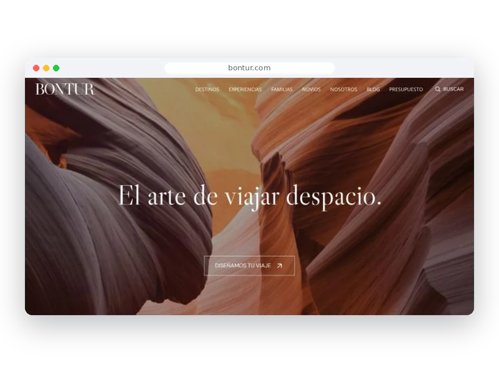 Bontur website homepage